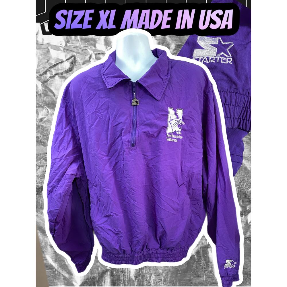 Vintage Northwestern Wildcats Starter Jacket Size Xl Northwestern University
